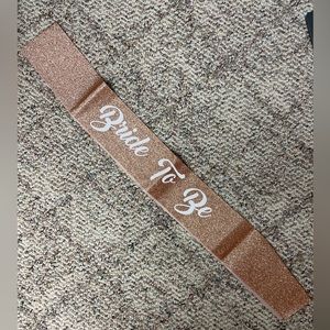 Rose gold bridal sash